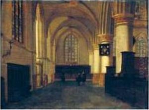 The Interior Of A Church, Probably The Nieuwe Kerk, Delft by Hendrick Van Vliet
