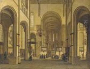 The Interior Of The East Apse Of Utrecht Cathedral by Hendrick Van Vliet