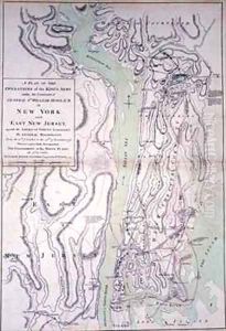 A Plan of operations of the Kings Army under the command of General Sir William Howe 1729-1814 in New York and East New Jersey by William Faden