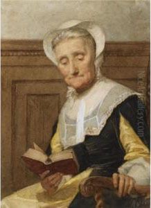 An Elderly Lady Reading by Nicolaas Van Der Waay