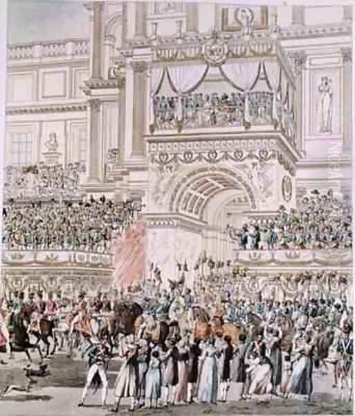 The Emperor and the Empress Receiving the Homage of the French Troops from the Balcony of the Tuileries on the Occasion of their Marriage - view 1