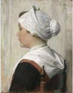 Portrait Of An Amsterdam Orphan Girl by Nicolaas Van Der Waay