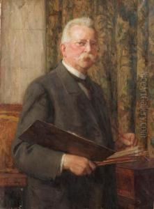 A Self-portrait Of The Artist by Nicolaas Van Der Waay