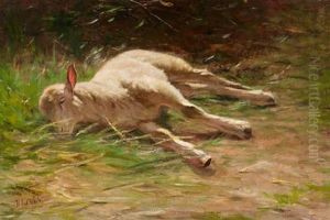 Schlafendes Lamm by Hermann Johannes Van Der Weele