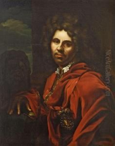 Selbstportrait Adriaen Van Der Werffs by Adriaen Van Der Werff