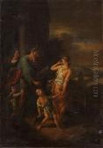 Die Verstosung Hagars Und Ishmaels Aus Dem Hause Abrahams by Adriaen Van Der Werff