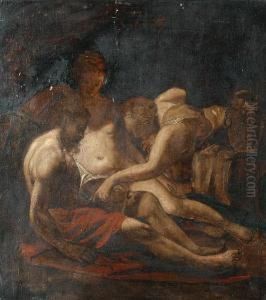 Lot And His Daughters by Adriaen Van Der Werff