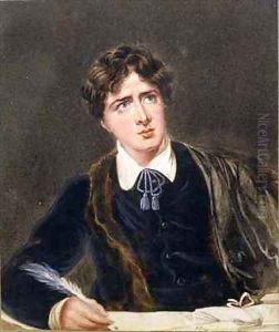 Portrait of a Man Writing possibly Oscar Wilde 1854-1900