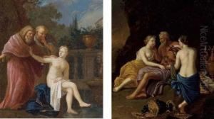 Lot And His Daughters; And Susanna And The Elders by Adriaen Van Der Werff