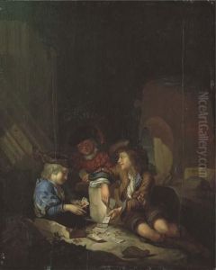Les Joueurs De Cartes by Adriaen Van Der Werff