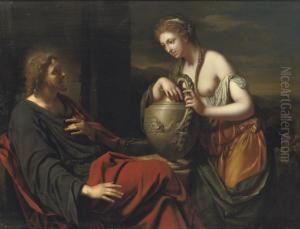 Christ And The Samaritan Woman by Adriaen Van Der Werff