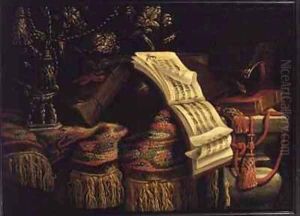 Still Life with a Book of Sheet Music by Francesco (Il Maltese) Fieravino