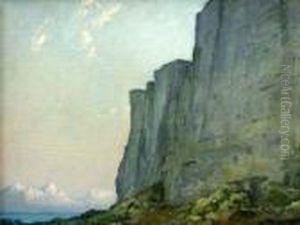 Seascape With Cliffs by Harry van der Weyden