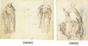 Christ As Salvator Mundi (recto); Saint Andrew And Saint John Theevangelist (verso) by Rogier van der Weyden
