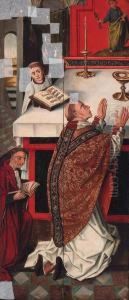 The Mass Of Saint Gregory; The Agony In The Garden, On The Reverse- A Wing Of A Triptych by Rogier van der Weyden