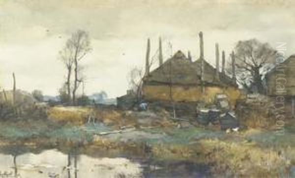 Working By The Haystacks - view 1