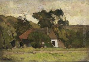 A Farm In A Polder Landscape by Chris Van Der Windt