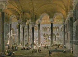 Haghia Sophia plate 6 the north nave by Gaspard Fossati