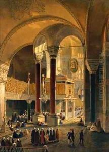 Haghia Sophia plate 8 the Imperial Gallery and box by Gaspard Fossati