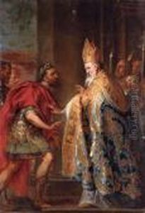 The Emperor Theodosius Before Saint Ambrose by Abraham Jansz. van Diepenbeeck