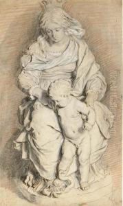 La Vierge A L'enfant Ecrasant Le Serpent