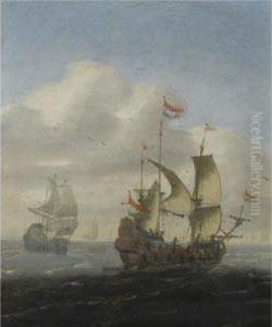 A Seascape With Dutch Frigates