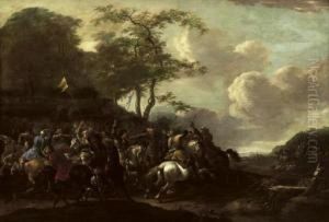 A Cavalry Skirmish Between Christians And Turks