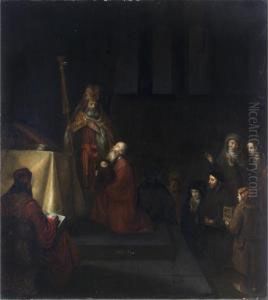 The Presentation In The Temple (luke 2: 22-39) by Abraham van Dijck