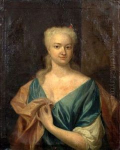 Portrait Of Sara Louise De Laignier by Philip Le Petit Van Dyk