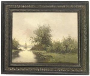 Boating Down The River by Hendrik D. Kruseman Van Elten