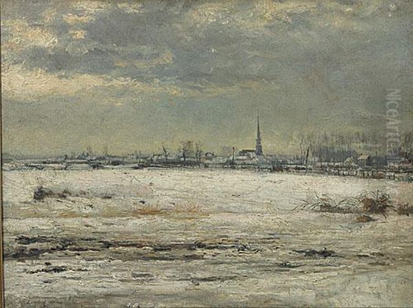 Landschap Te Boom In De Sneeuw. - view 1
