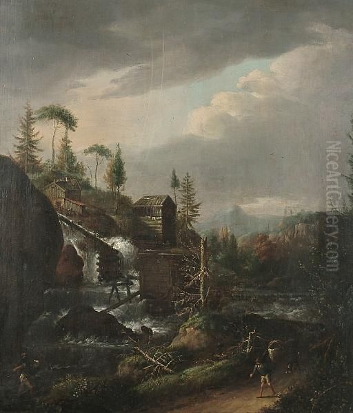 A Scandanavian Landscape With A Watermill - view 1