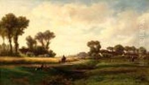 Figures In A Landscape by Adriaen van Everdingen