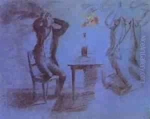 Study For The Picture Gamblers 1852