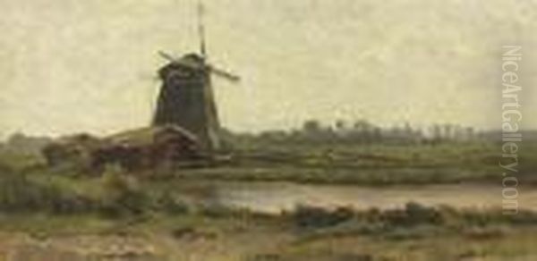 A Polderlandscape At Dawn - view 1