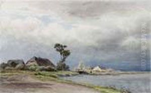 A Farm In A Polder Landscape by Adriaen van Everdingen