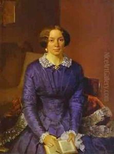 Portrait Of M I Krylova 1850-51