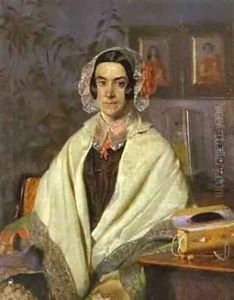 Portrait Of O P Zhdanovich Nee Chernyshova 1846-47