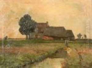 Landscape With Farmhouse And Brook