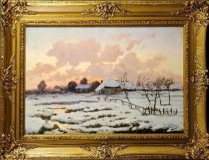 Paysage Enneige by Joseph Van Genegen