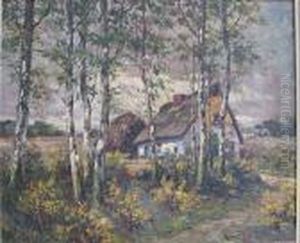 Landschap Met Hoeve. by Franz Van Genesen