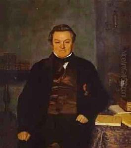 Portrait Of F Ye Yakovlev 1846-47 by Pavel Andreevich Fedotov