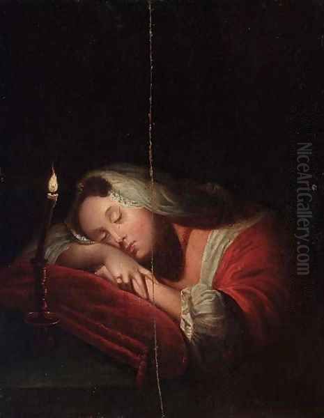 Sleeping Beauty by a Candle - view 1