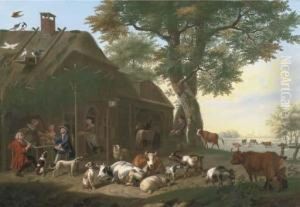 An Elegant Company By A Tavern