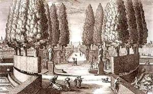 Theatre of cypress trees by Giovanni Battista Falda