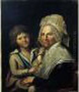 Portrait D'une Grand-mere Et De Son Petit Fils Portrait D'une Grand-mere Et De Son Petit Fils