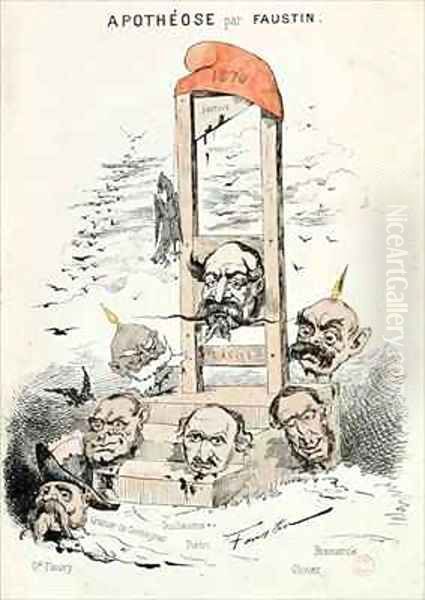 Caricature of Napoleon III 1808-73 Otto von Bismarck 1815-98 and Kaiser Wilhelm I 1797-1888 - view 1