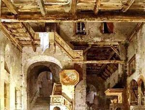 Set design for La Forza del Destino by Carlo Ferrario