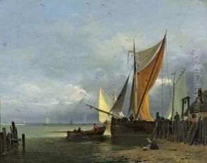 Kustenlandschaft Mit Fischerbooten
