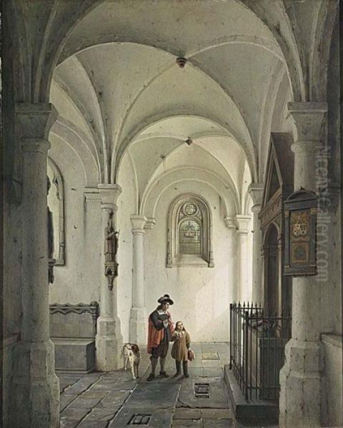 Figures In A Church - view 1